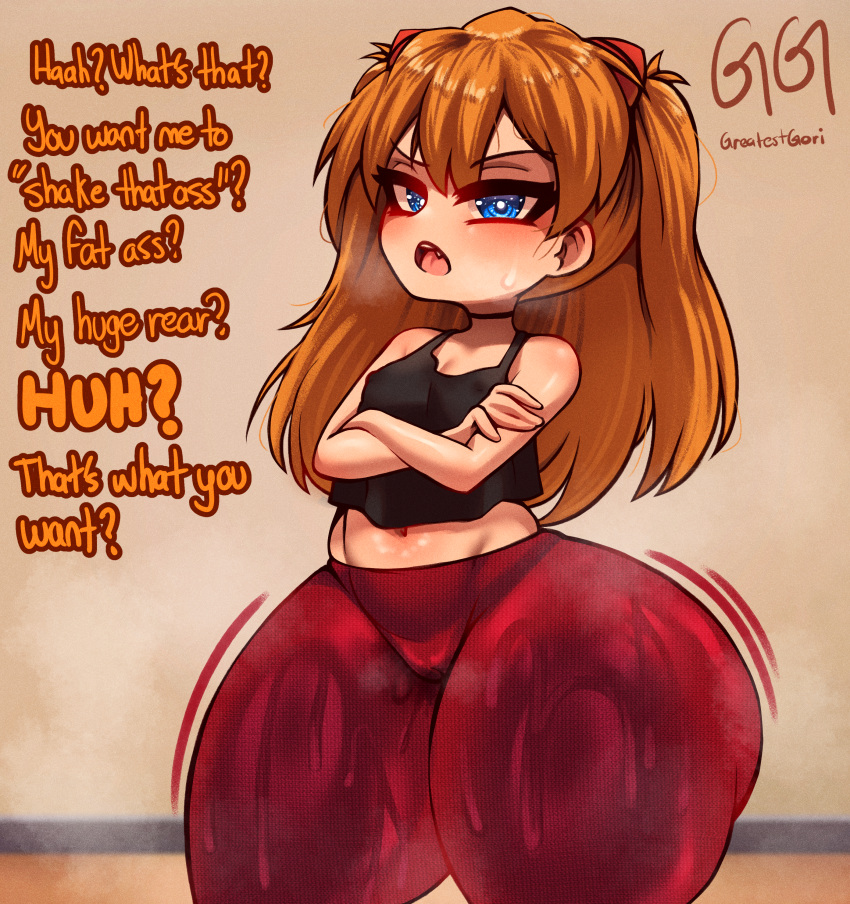 1girl ass asuka_langley_souryuu big_ass greatestgori huge_ass neon_genesis_evangelion