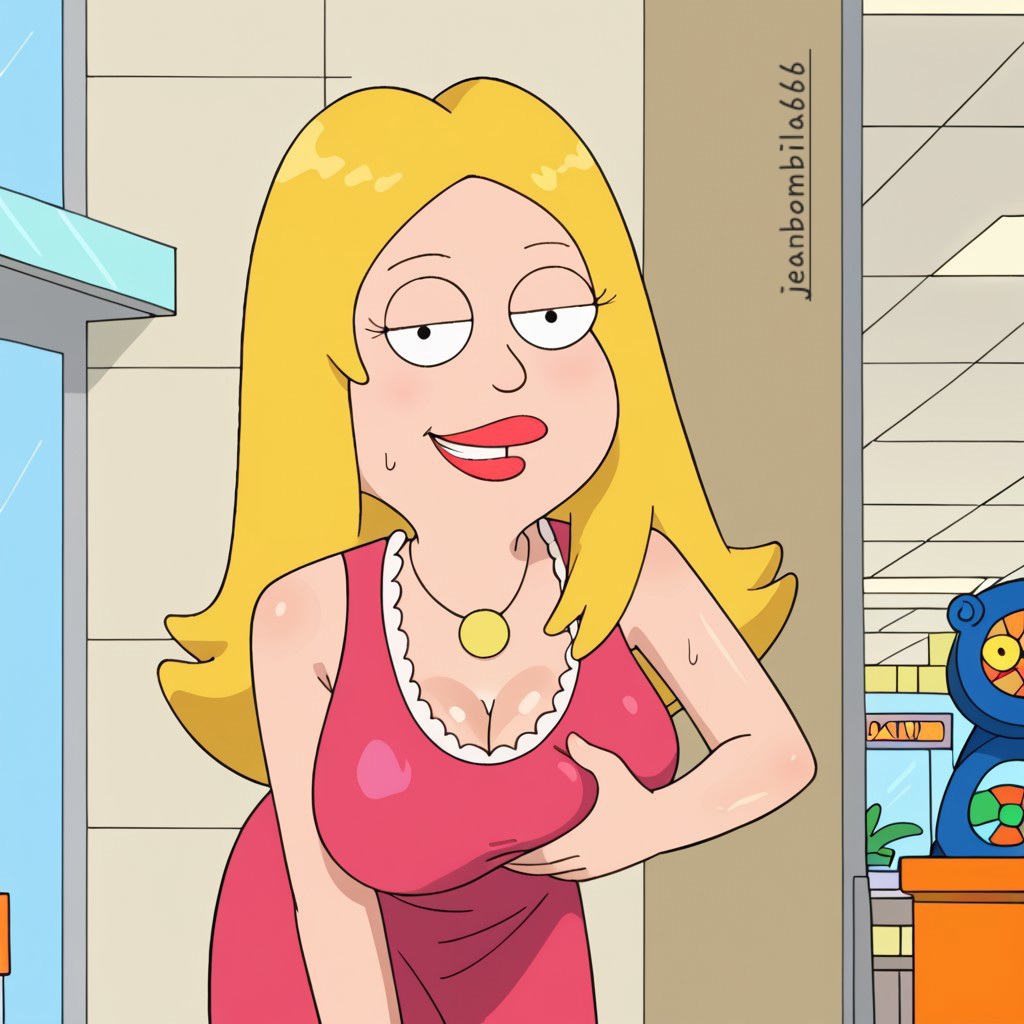 1girl ai_generated american_dad blonde_hair breasts francine_smith jeanbombila666 milf