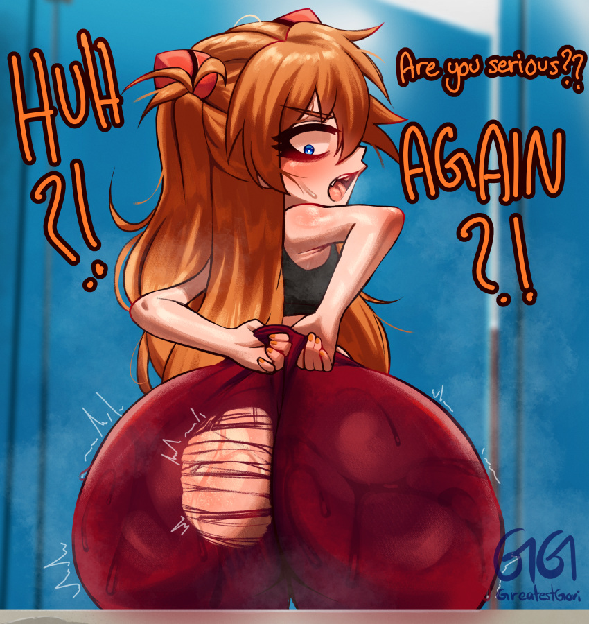 1girl ass asuka_langley_souryuu big_ass greatestgori huge_ass neon_genesis_evangelion