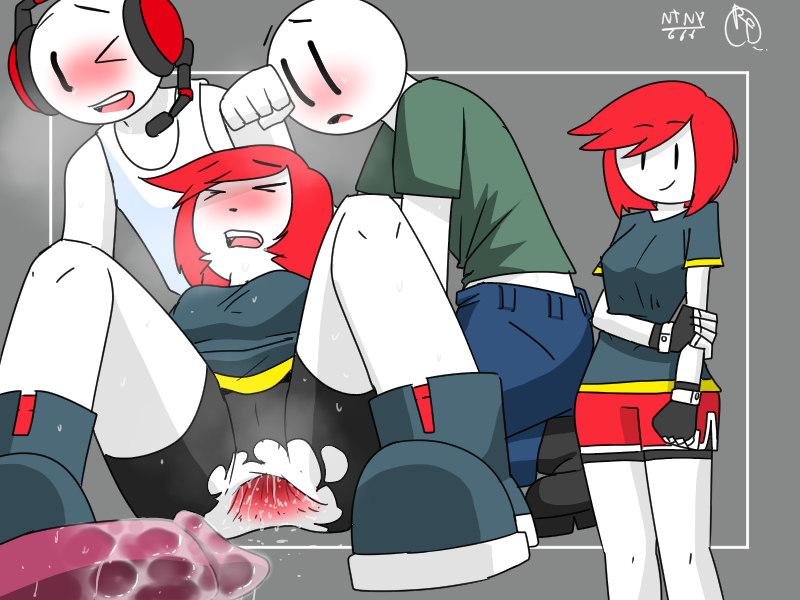 1girl 2boys anal charles_calvin dildo ellie_rose female henry_stickmin henry_stickmin_(game) male nsfw ntny666