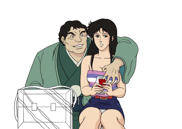 1boy 1girl age_difference alcohol bare_arms bare_legs bare_shoulders belt big_breasts black_eyes black_hair blue_skirt blush breast_grab breasts cat's_eye cleavage collarbone drink drinking_glass duo fat_man femsub glass grabbing grabbing_another's_breast green_kimono grin hetero hitomi_kisugi holding holding_drink holding_drinking_glass japanese_clothes kimono kisugi_hitomi knees_together_feet_apart legs long_hair long_sleeves looking_at_another looking_at_breasts looking_down maledom medium_breasts miniskirt multicolored_clothes multicolored_tubetop naughty_face neck panties pantyshot pantyshot_(sitting) parted_lips pencil_skirt sexual_harassment short_hair sidelocks simple_background sitting skirt smile straight_hair strapless striped striped_clothes striped_tubetop thick_eyebrows thighs tubetop underwear white_background white_panties white_underwear wide_sleeves wine wine_glass