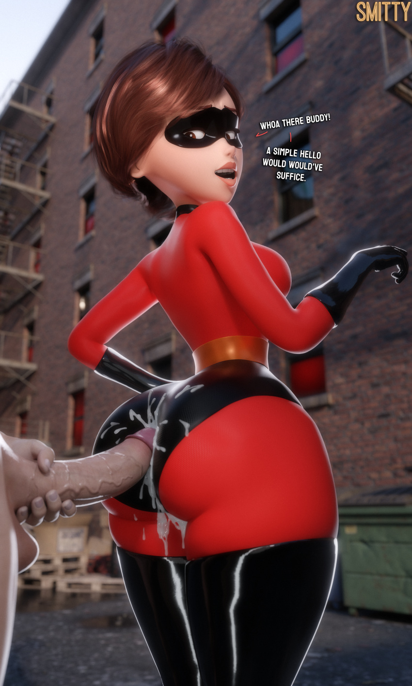 1girl 3d 3d_model 3d_render ass big_ass big_breasts big_penis blurry_background bodysuit breasts brown_eyes brown_hair bubble_butt bwc cfnm clothed clothed_female clothed_female_nude_male clothing completely_nude completely_nude_male cosplay cum cum_on_ass cum_on_clothes cum_on_clothing dat_ass depth_of_field dialogue disney dummy_thick ejaculation elastigirl english_text erect_penis erection faceless_male female_focus genitals helen_parr huge_ass large_filesize light-skinned_female light_skin lips looking_at_penis looking_back looking_back_at_another looking_back_at_penis mask matching_hair/eyes mature mature_female mature_woman milf mommy nude nude_male open_mouth orgasm outside outside penis pixar portrait red_clothing sexy sexy_ass sexy_body short_hair sideboob smitty34 standing superhero superhero_costume superheroine superheroine_costume talking talking_to_another teeth text the_incredibles thicc thick thick_ass thick_thighs thighs three-quarter_portrait unseen_male_face vein veins veiny_penis