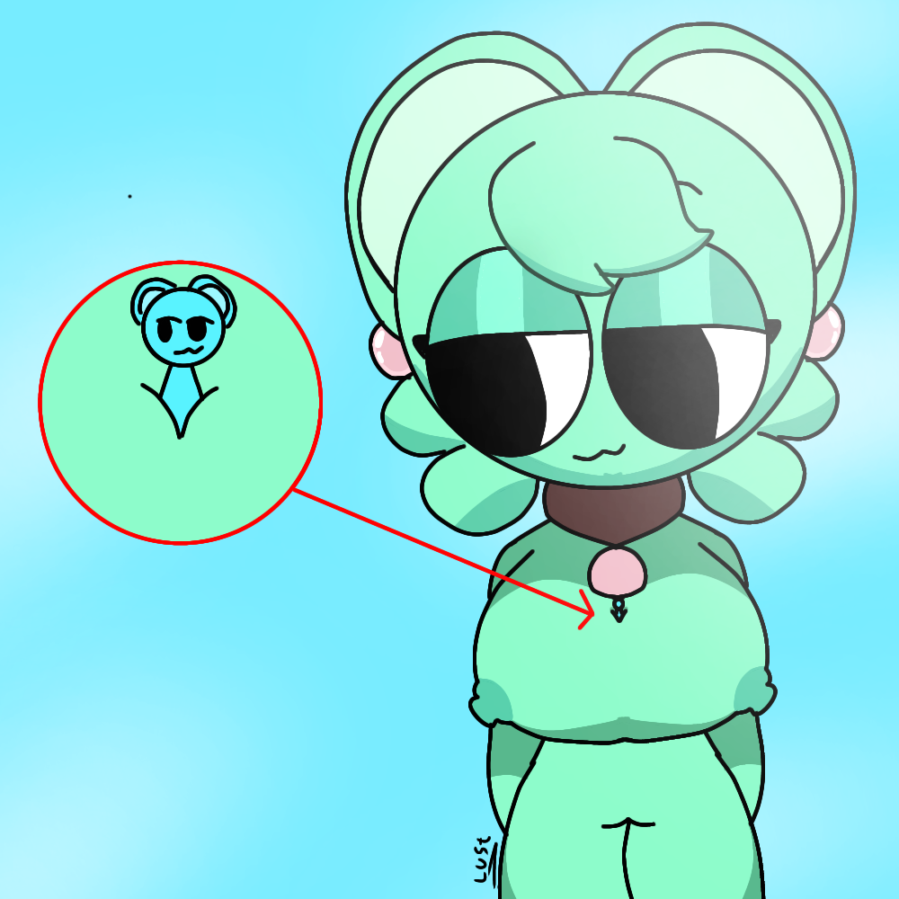 big_breasts collar macro mint_fur mochimochz mouse_ears mouse_girl nipples pussy sky_(sprunki) sprunki sprunki_oc