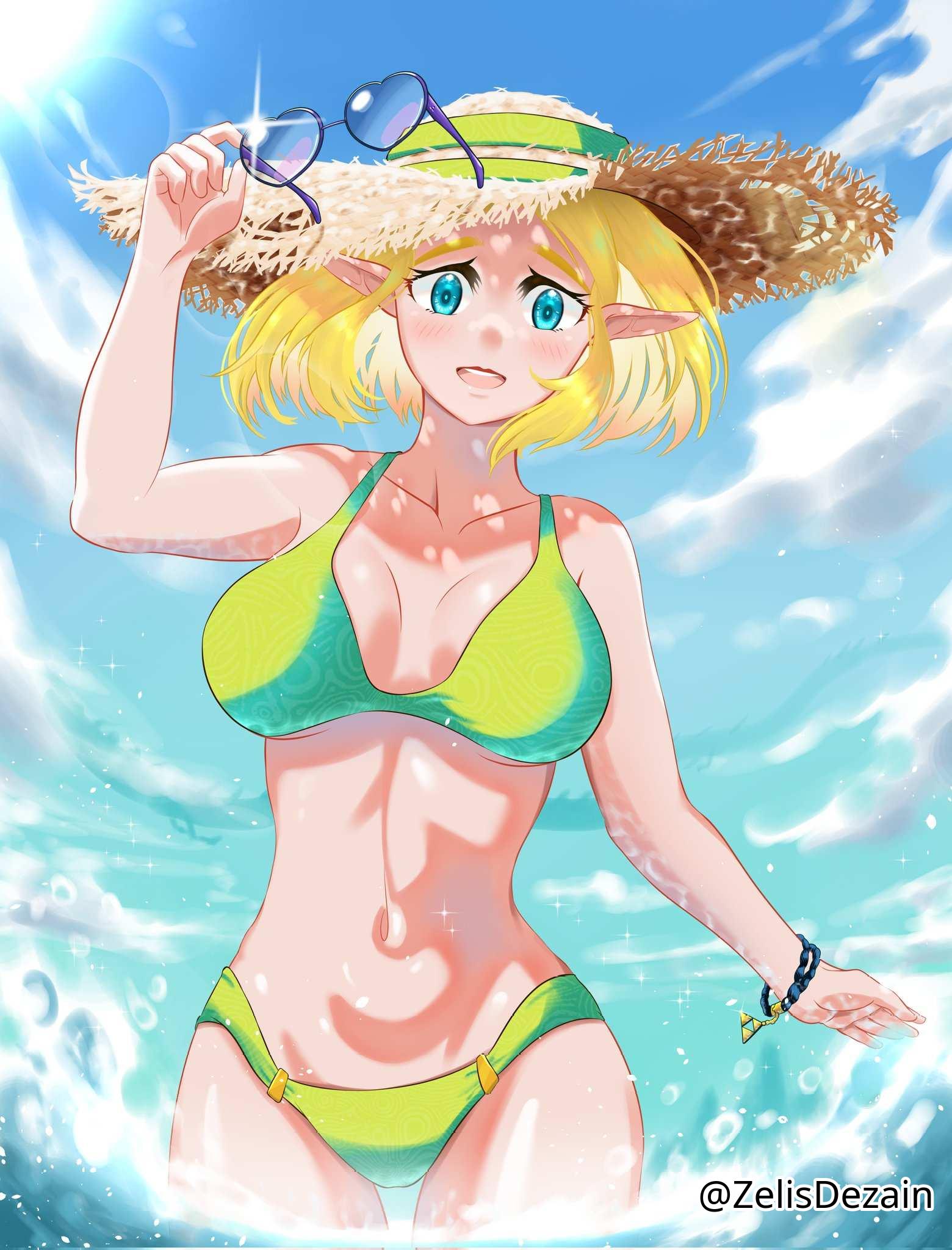 - 1girl 2d 2d_(artwork) 2d_artwork adult adult_female alluring arm_above_head arm_up bare_arms bare_belly bare_chest bare_hands bare_hips bare_legs bare_midriff bare_navel bare_shoulders bare_skin bare_thighs big_breasts bikini bikini_bottom bikini_only bikini_top blonde-haired_female blonde_female blonde_hair blonde_hair_female blue-eyed_female blue_eyes blue_sky blush blush_face blushing_at_viewer blushing_female blushing_lines bracelet breasts_apart busty_female busty_girl busty_teen busty_teenager cleavage clouds collarbone curvaceous curvaceous_body curvaceous_female curvaceous_figure curvaceous_hips curvaceous_thighs curvy curvy_body curvy_female curvy_figure curvy_hips curvy_thighs day daylight daytime digital digital_art digital_drawing digital_drawing_(artwork) digital_media digital_media_(artwork) drawing elbows elf elf_ear elf_ears elf_female elf_girl exposed_armpits exposed_arms exposed_belly exposed_chest exposed_hips exposed_legs exposed_midriff exposed_navel exposed_shoulders exposed_skin exposed_thighs eyewear_removed female_focus female_only fingers green_bikini green_bikini_bottom green_bikini_top green_swimsuit green_swimwear grin groin half-dressed half_naked halterneck hand_above_head hand_up heart_sunglasses high_res high_resolution hourglass_figure inframammary_fold large_boobs lean_figure linea_alba looking_at_viewer mature mature_female medium_hair midriff narrow_waist navel nintendo ocean open_mouth open_mouth_smile outdoor outdoor_nudity outside parted_bangs parted_lips pointy_ears princess_zelda sea seaside semi_nude shoulders sky slender_body slender_waist slim_female slim_waist smile smiley_face smiling_at_viewer standing stomach sunglasses swimsuit swimwear teenage_tits the_legend_of_zelda the_legend_of_zelda:_tears_of_the_kingdom thick_thighs thigh_gap thighs tongue upper_body upper_teeth water wide_hips zelda_(tears_of_the_kingdom) zelisdezain