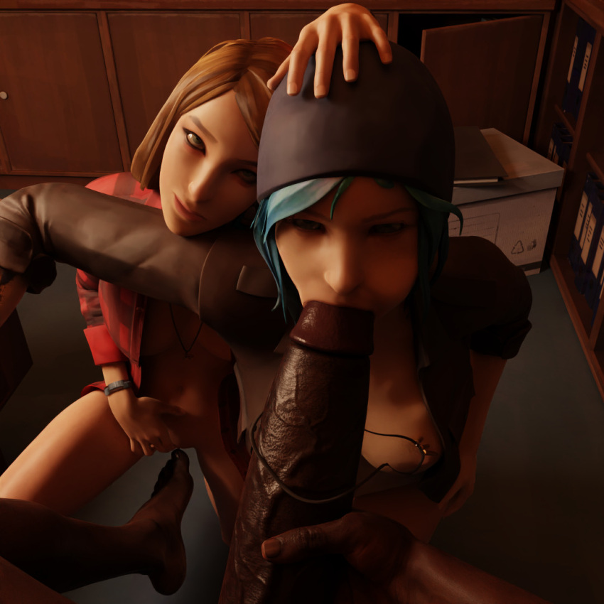 1boy 1girl 2_girls 3d age_difference assisted_fellatio beanie big_penis blender blonde_hair blue_eyes blue_hair breasts breasts_out cabezadeperro00 chloe_price cuckquean dark-skinned_male dark_skin erection fellatio fellatio ffm_threesome green_eyes hand_on_another's_head huge_cock human human_female human_male human_only interracial just_the_tip lesbian_with_male life_is_strange life_is_strange:_before_the_storm light-skinned_female light_skin looking_at_viewer male medium_breasts mouthful multiple_females multiple_girls nipples older_male older_male_and_younger_female open_clothes open_shirt oral oral_sex partial_male penis pov pov_eye_contact pov_male principal principal_and_student rachel_amber raymond_wells short_hair staring straight straight_sex teacher_and_student threesome unseen_male_face young young_female younger_female