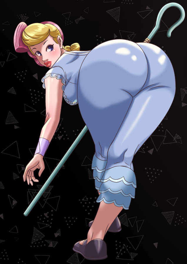 1girl ass big_ass big_ass big_booty black_background bo_peep booty disney lipstick looking_at_viewer pixar toy_story toy_story_4 xkorner