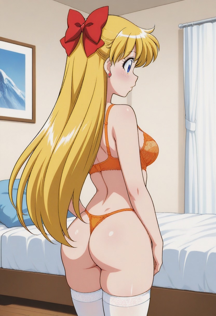 1girl adult_swim alluring ass beautiful bishoujo_senshi_sailor_moon bishoujo_senshi_sailor_moon_r bishoujo_senshi_sailor_moon_r_the_movie bishoujo_senshi_sailor_moon_s bishoujo_senshi_sailor_moon_s_the_movie bishoujo_senshi_sailor_moon_supers bishoujo_senshi_sailor_moon_supers_the_movie blonde_hair blue_eyes bra cleavage cute greykol insanely_hot minako_aino panties pin_up posing stockings toei_animation toonami underwear viz_media