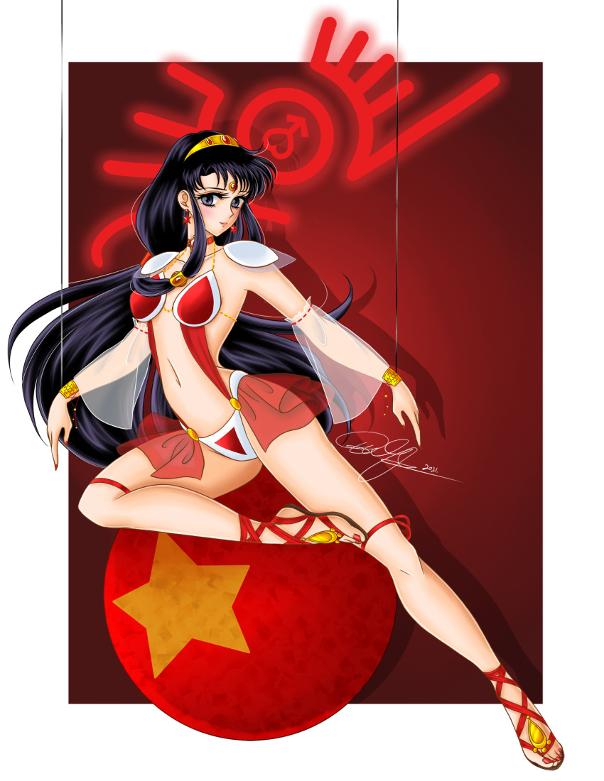 1girl adult_swim alluring ass big_breasts bishoujo_senshi_sailor_moon bishoujo_senshi_sailor_moon_r bishoujo_senshi_sailor_moon_r_the_movie bishoujo_senshi_sailor_moon_s bishoujo_senshi_sailor_moon_s_the_movie bishoujo_senshi_sailor_moon_supers bishoujo_senshi_sailor_moon_supers_the_movie black_hair bra emilia89 harem_outfit hypnosis large_ass medium_breasts midriff navel panties purple_eyes rei_hino thick_thighs toei_animation toonami viz_media wide_hips