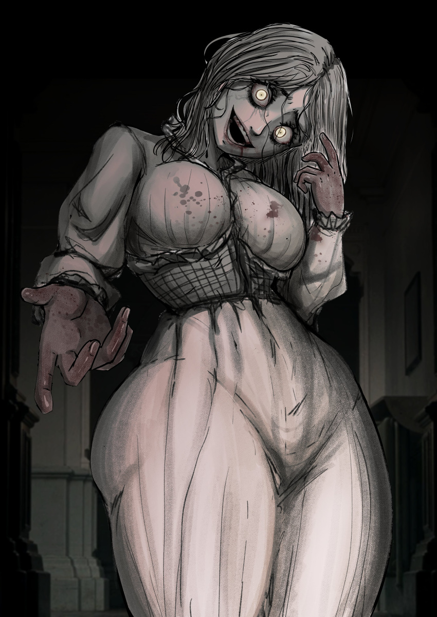 1girl 1girl 1girls ass big_ass big_breasts big_breasts biohazard capcom child_bearing_hips female_focus female_only hips mature_female nowajoestar pale-skinned_female pale_skin resident_evil resident_evil_9 resident_evil_9:_requiem resident_evil_requiem selena_corey slim_waist thick thick_thighs thighs undead undead_female wide_hips zombie zombie_girl