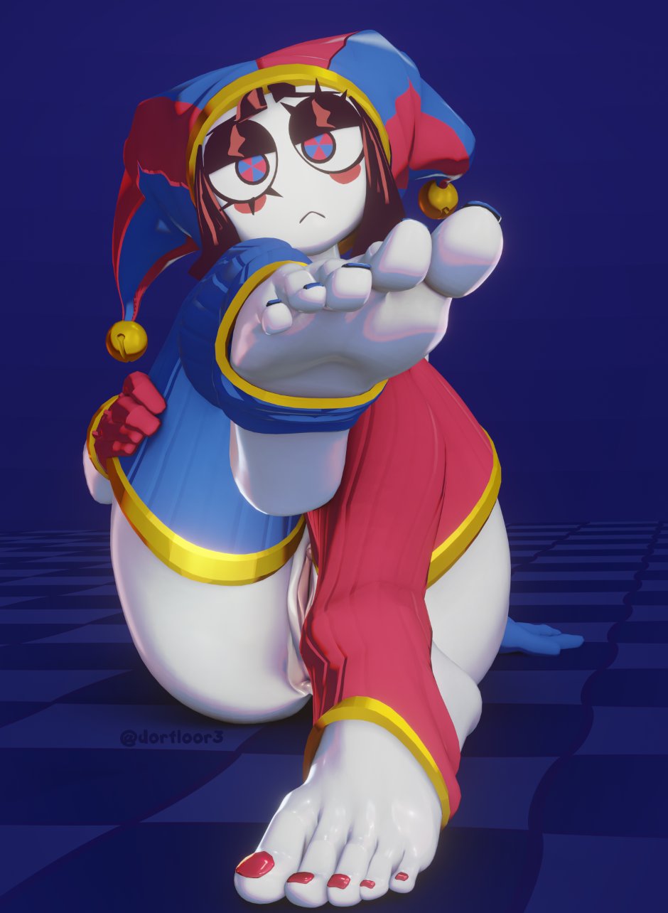 1girl 1girls 2026 2026s 3d 3d_(artwork) 3d_art 3d_artwork 3d_model anus areola art artist_name ass big_ass big_breasts big_thighs blue_background breasts brown_hair digital_art digital_artwork_(media) digital_media digital_media_(artwork) dorfloor3 feet feet_fetish feet_focus feet_up foot foot_fetish foot_focus footwear gigantic_ass gigantic_thighs glass glitch_productions gloves gooseworx huge_ass huge_thighs jester jester_cap jester_costume jester_girl jester_hat jester_outfit nipples pomni pomni_(the_amazing_digital_circus) pussy short_hair stirrup_legwear stirrup_stockings tagme the_amazing_digital_circus thick_thighs thighs toeless_legwear white_body x_link x_username