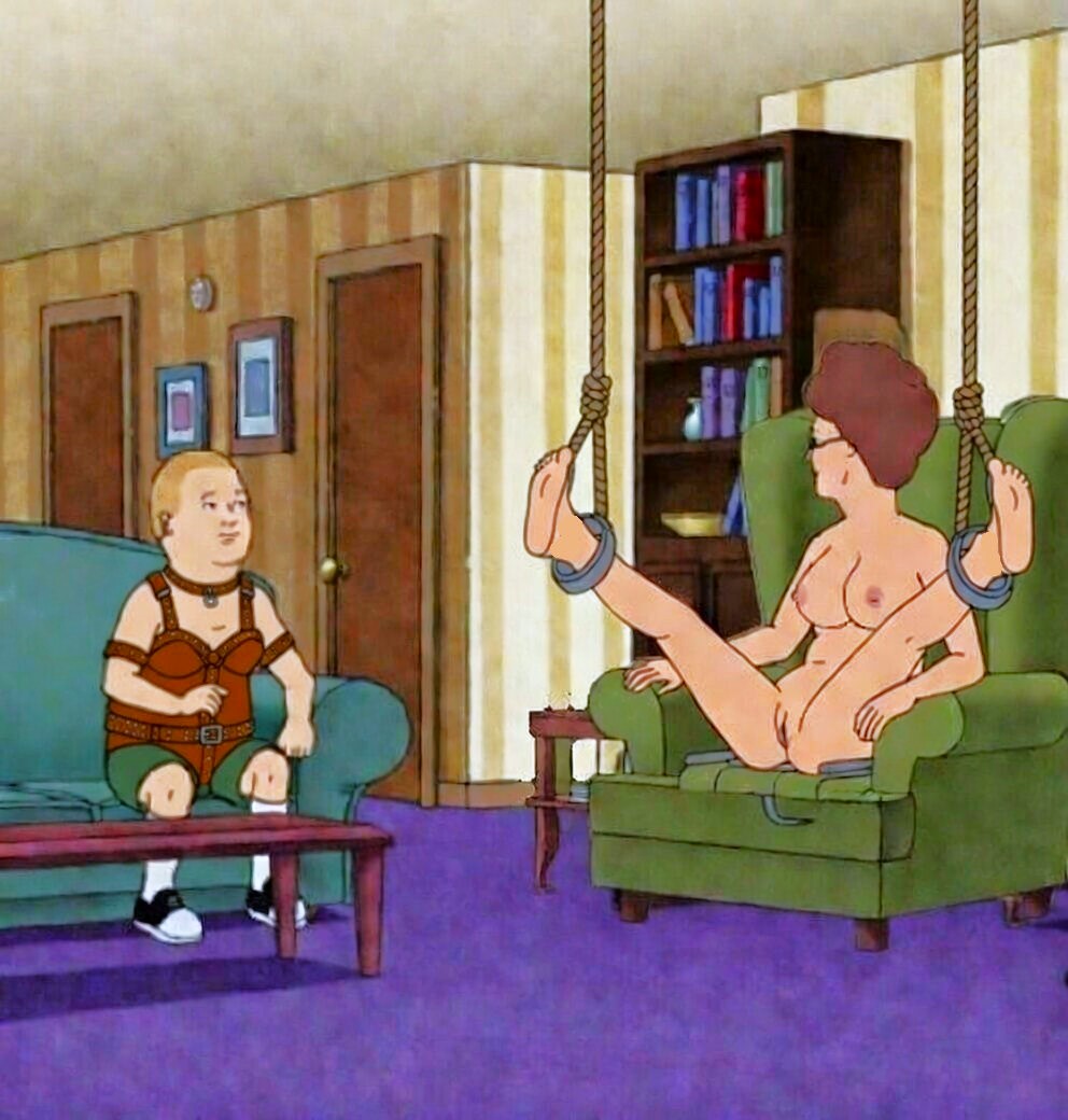 bdsm big_breasts bobby_hill erect_nipples glasses king_of_the_hill nude peggy_hill ready_to_fuck shaved_pussy spread_legs