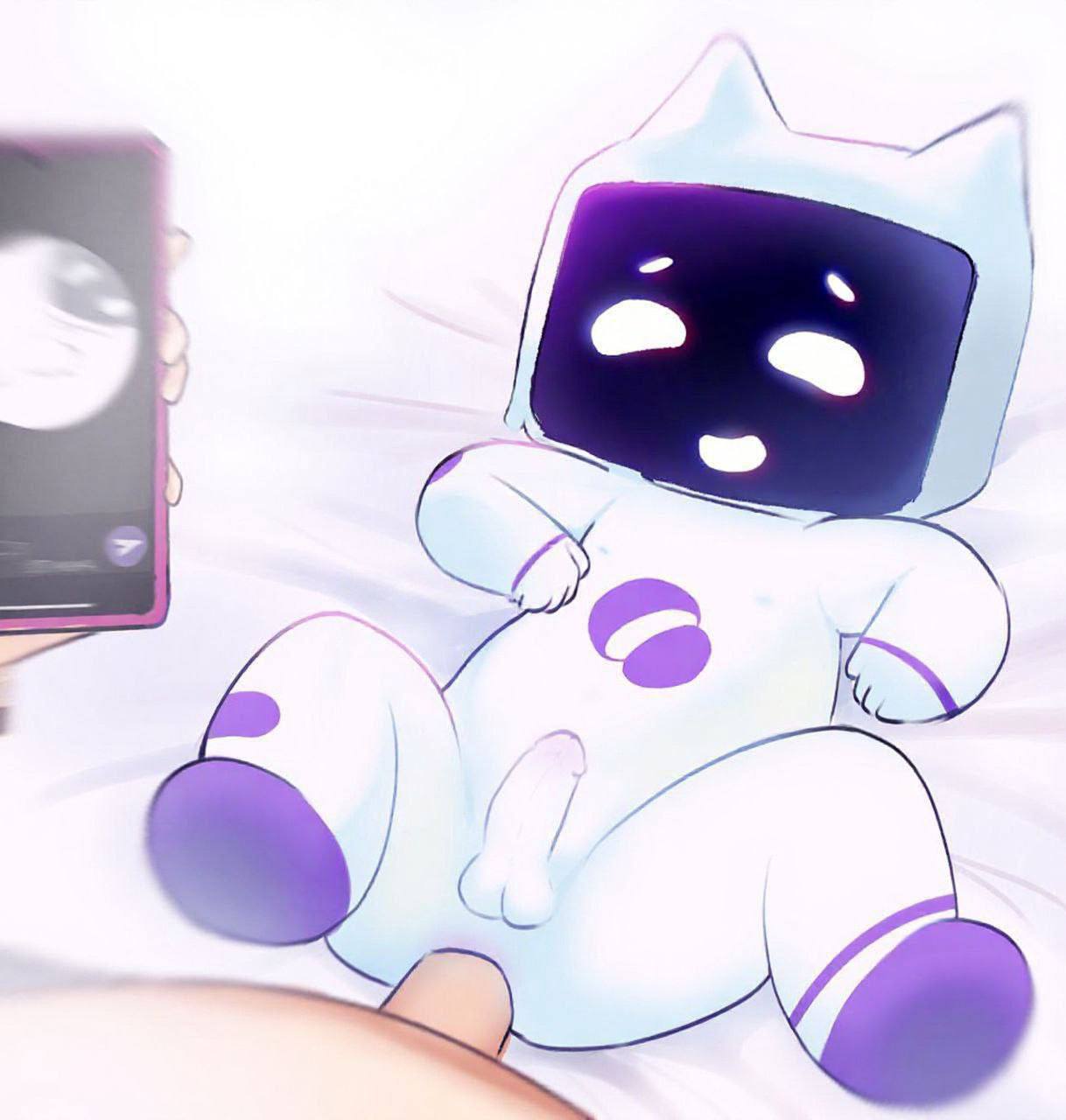 2025 2boys anal anal_sex bed bedroom cat_ears cat_robot chatty_(max) digital_media_(artwork) male_penetrating penis penis_in_ass phone recording robot rule34 screen_head sex telegram telegram_logo
