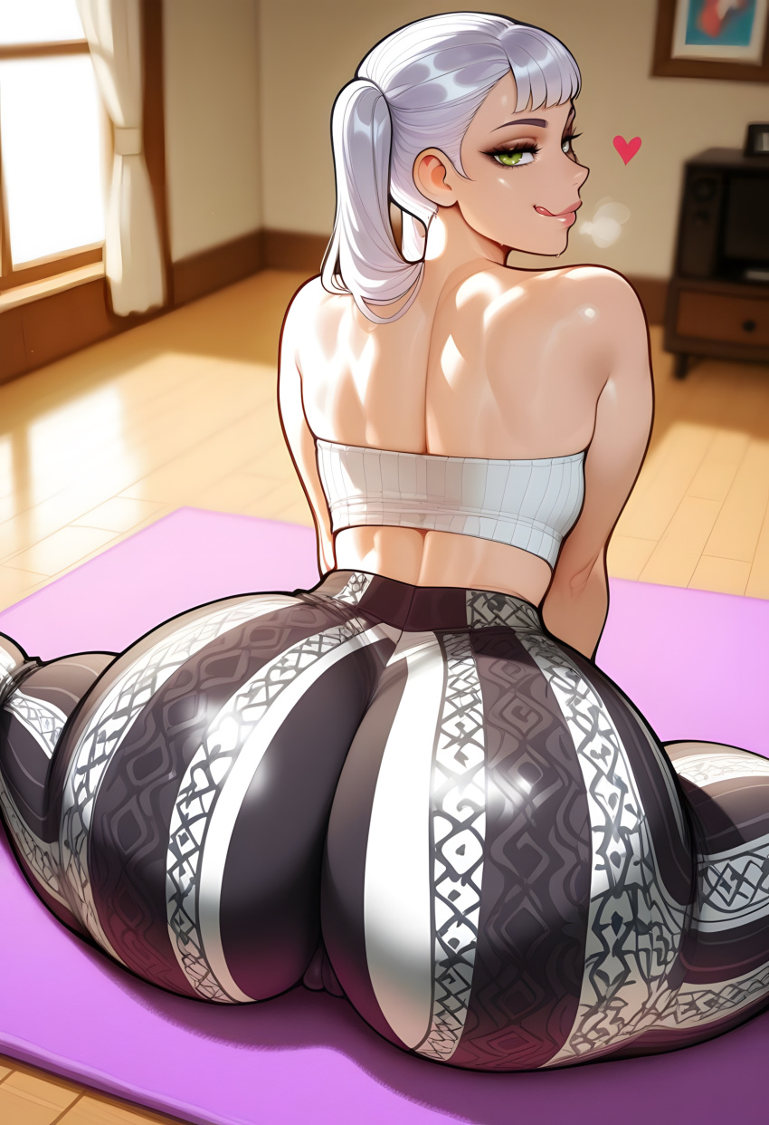 1girl ai_generated ass big_ass black_clover breasts dreamcoreart flare_pants forbidden_pants huge_ass noelle_silva