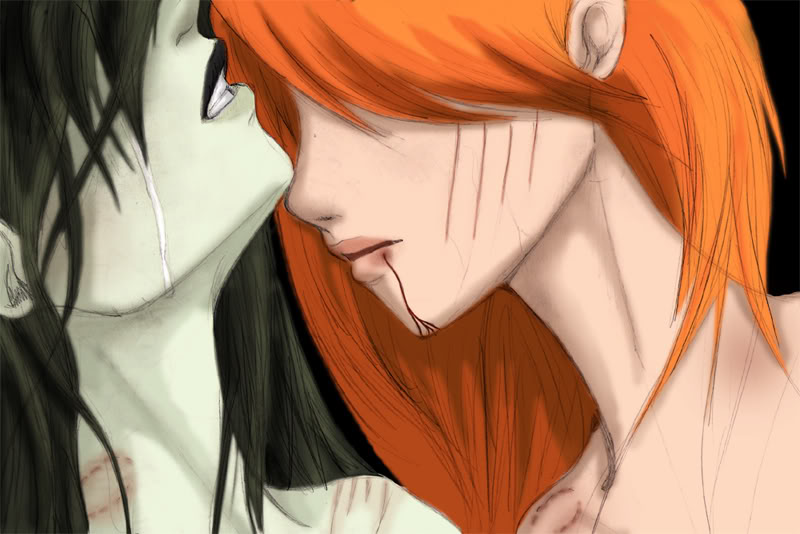 2_girls after_sex age_difference artist_request bare_shoulders bite bite_mark bite_marks black_background black_lipstick b***d clenched_teeth collarbone couple disney duo female/female female_only grin hair_over_eyes head_back head_down head_out_of_frame heroine incipient_kiss injury kim_possible kimberly_ann_possible lips lipstick long_hair love makeup multiple_girls mutual_yuri neck nude nude_female open_mouth orange_hair parted_lips pink_lipstick rivals romantic romantic_couple round_teeth scratches shego simple_background smile straight_hair supervillainess tears teen teenage_girl teeth upper_body villainess yuri