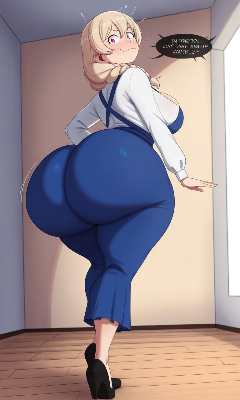 1girl ai_generated ass big_ass big_breasts breasts dress fundoshilover101 gigantic_ass huge_ass original original_character