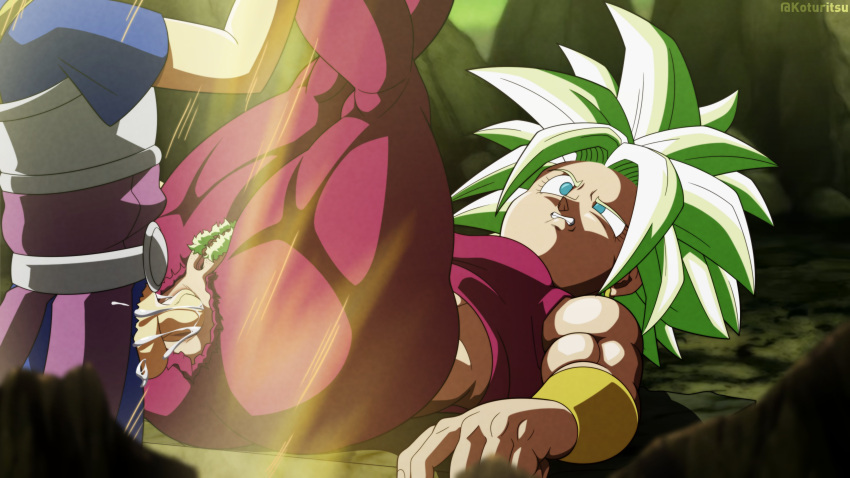 1boy 1girl 1girls 2_girls anal_sex anus cabba dragon_ball dragon_ball_super duo emotionless_sex female_focus female_penetrated high_res kefla koturitsu male male/female male_penetrating male_penetrating_female penis pubic_hair pussy small_penis solo_focus super_saiyan super_saiyan_2
