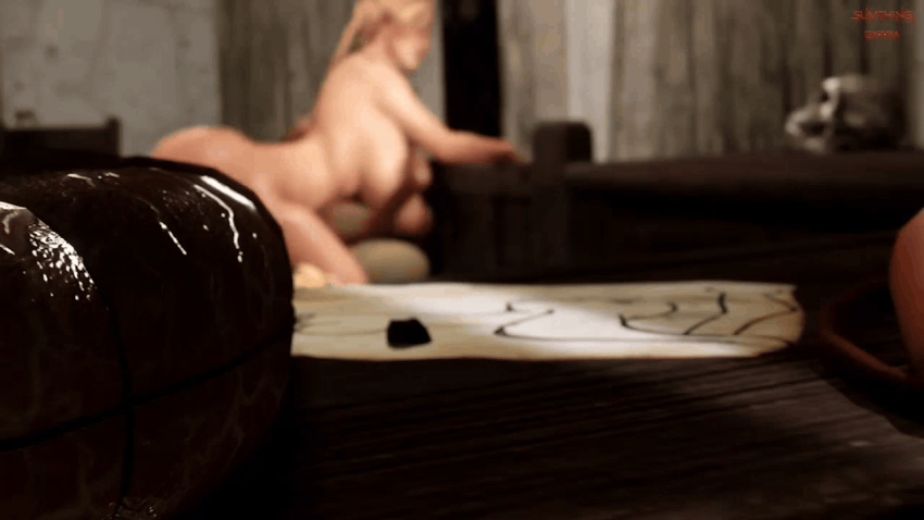 1boy 1girl 3d 3d_(artwork) age_difference bed bedroom blonde_hair cowgirl_position dark-skinned_male gif girl_on_top happy_sex hetero huge_ass huge_breasts human indoors interracial long_hair mature mature_female nude older_woman_and_younger_boy open_mouth pleasure_face riding sex sumthindifrnt