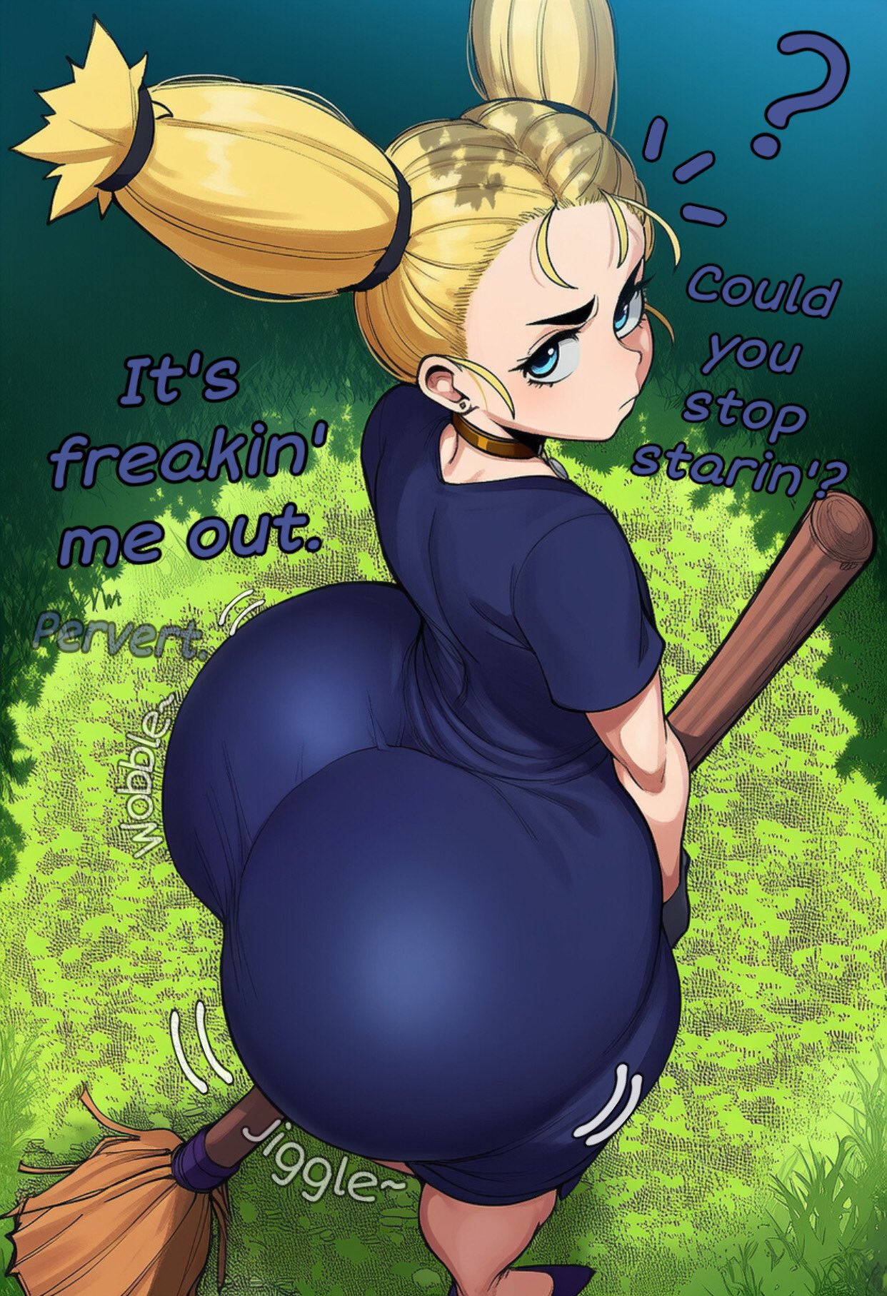 1girl ai_generated ass big_ass breasts gigantic_ass huge_ass jujutsu_kaisen nishimiya_momo