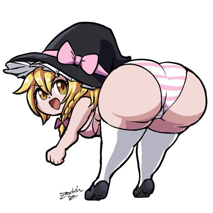 1girl ass big_ass breasts huge_ass marisa_kirisame touhou zedrin