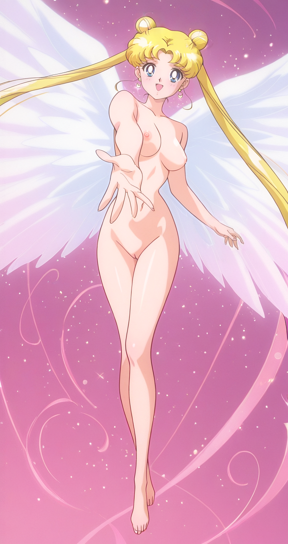 1girl accurate_art_style adult_swim alluring angel_wings bishoujo_senshi_sailor_moon bishoujo_senshi_sailor_moon_r bishoujo_senshi_sailor_moon_r_the_movie bishoujo_senshi_sailor_moon_s bishoujo_senshi_sailor_moon_s_the_movie bishoujo_senshi_sailor_moon_sailor_stars bishoujo_senshi_sailor_moon_supers bishoujo_senshi_sailor_moon_supers_the_movie blonde_hair blue_eyes completely_nude medium_breasts nightcore_(artist) nude pussy toei_animation toonami usagi_tsukino viz_media
