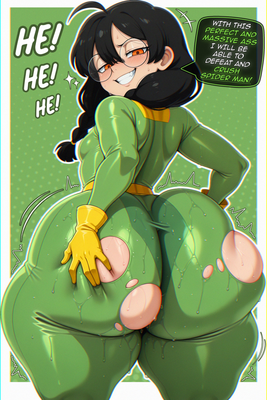 1girl ai_generated ass big_ass breasts dr._octopus el_memc gigantic_ass huge_ass marvel memch0 okutamiya_otoha spider-man_(series)