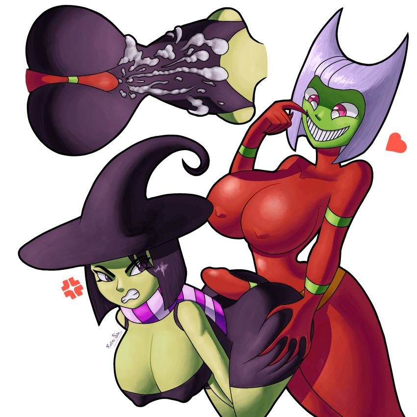 1futa 1girl ass assjob banjo-kazooie big_ass breasts butt_witch buttjob erection erection_under_clothes futanari game_over_gruntilda gruntilda hotdogging huge_ass kairasin penis_between_ass penis_on_ass twelve_forever