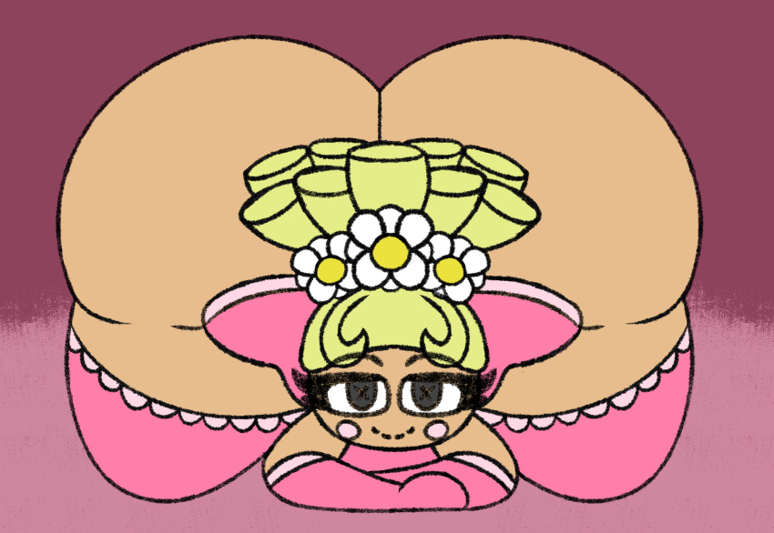 1girl 2d 2d_(artwork) 2d_art 2d_artwork 2d_background art ass ass_focus baws_(artist) big_ass bitty_buttons black_eyes blush blush_stickers button_eyes clothed digital_art digital_artwork_(media) digital_media digital_media_(artwork) eyelashes female female_only flower_accessory gloves huge_ass huge_thighs lalaloopsy looking_at_viewer mga_entertainment pix_e._flutters r34 ragdoll rule34 rule_34 smiling stockings tagme tan_skin thick_thighs yellow_hair