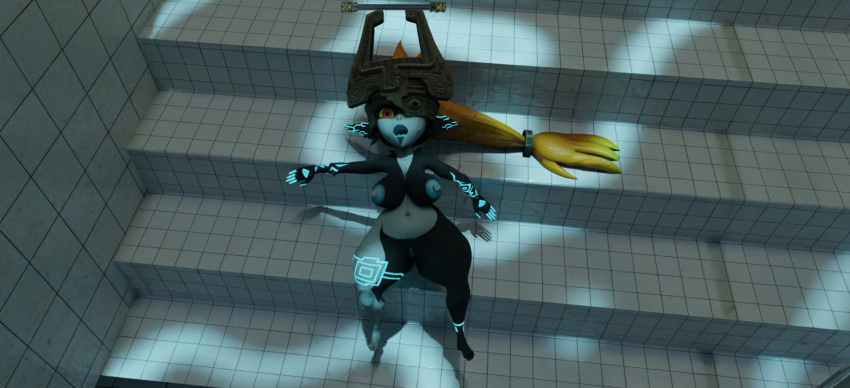 1girl aquaphilia breasts drowned female imp imp_midna midna nintendo nipples nude open_mouth solo the_legend_of_zelda the_poolrooms twilight_princess underwater zantzusui