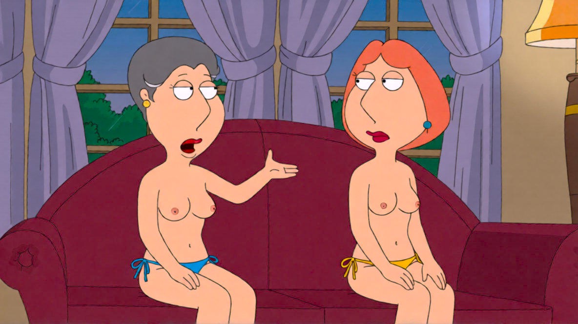 barbara_pewterschmidt breasts erect_nipples family_guy lois_griffin panties topless