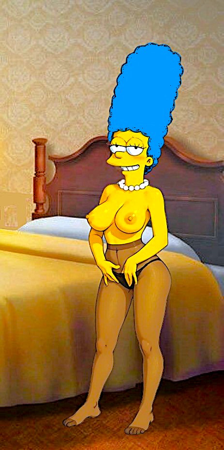 breasts edit erect_nipples marge_simpson pantyhose the_simpsons thighs thong