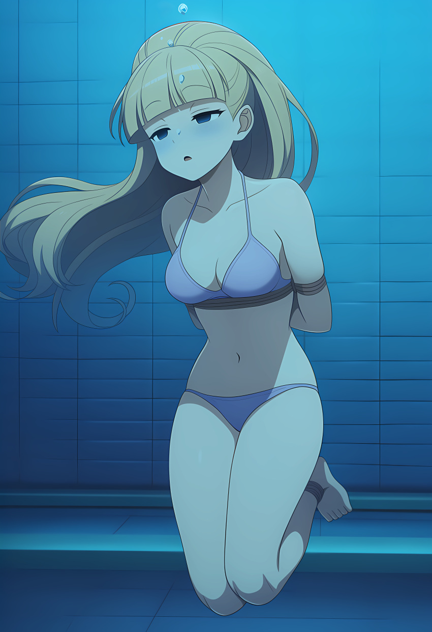 1girl ai_generated anime_girl bound disney drowned drowning female gravity_falls labreed pacifica_northwest peril solo underwater underwater_peril