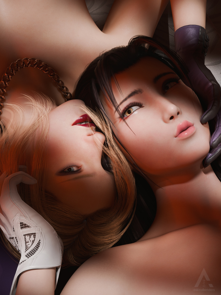 1girl 2026 2_girls 3d 3d_(artwork) airorenders asian asian_female bandai_namco black_hair black_hair_female blender blonde_female blonde_hair blondie blue_eyes female_focus female_only fighting_game gloves gloves_only high_res jun_kazama kazama_jun light-skinned_female light_skin lips lipstick long_hair mature mature_body mature_female mature_figure mature_woman medium_hair milf milfs mommy namco namco_bandai nina_williams nude nude_female romantic romantic_couple tekken tekken_8 twitter video_game_character video_game_franchise video_games yellow_eyes yuri