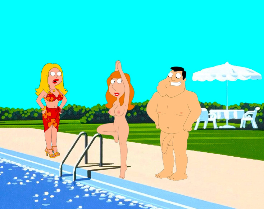 breasts crossover edit erect_nipples family_guy francine_smith lois_griffin nude shaved_pussy stan_smith thighs